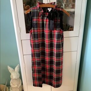 J. Crew sz 2 Plaid Sleeveless Dress euc